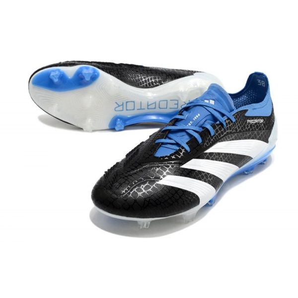 adidas Predator Elite FG Chaussure Noir Bleu Blanc