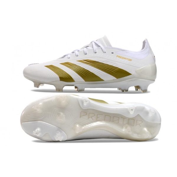 adidas Predator Elite FG Chaussure Or Blanc