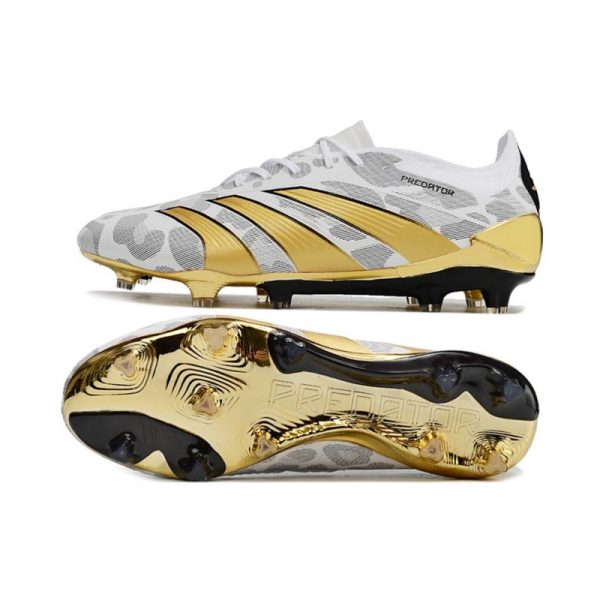 adidas Predator Elite FG Chaussure Or Blanc Noir