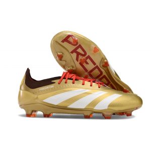 Chaussures de foot adidas Predator Elite FG Or Rouge Blanc