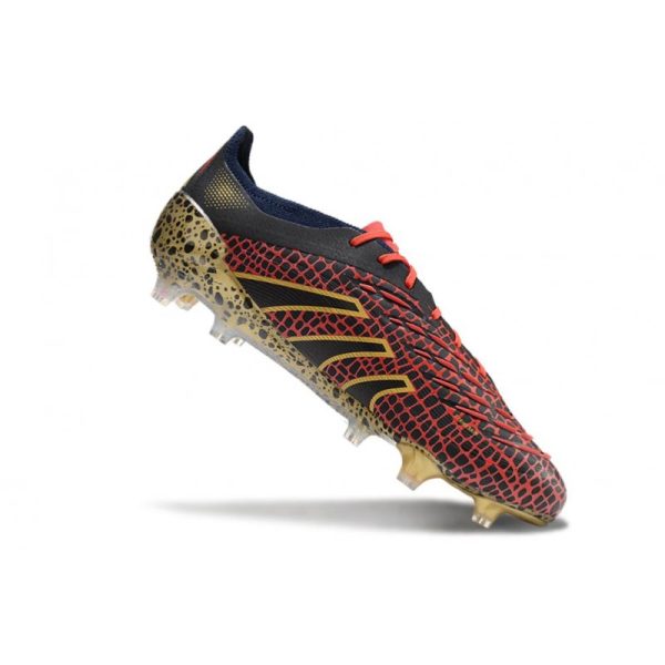 adidas Predator Elite FG Chaussure Rouge Lucide Or Noir
