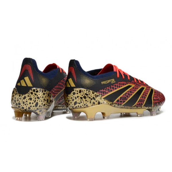 adidas Predator Elite FG Chaussure Rouge Lucide Or Noir