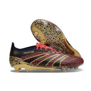 Chaussures de foot adidas Predator Elite FG Rouge Lucide Or Noir