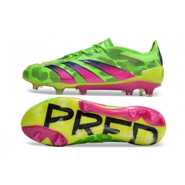 adidas Predator Elite FG Chaussure Vert Solaire Equipe Jaune Choc Equipe Citron Lucide