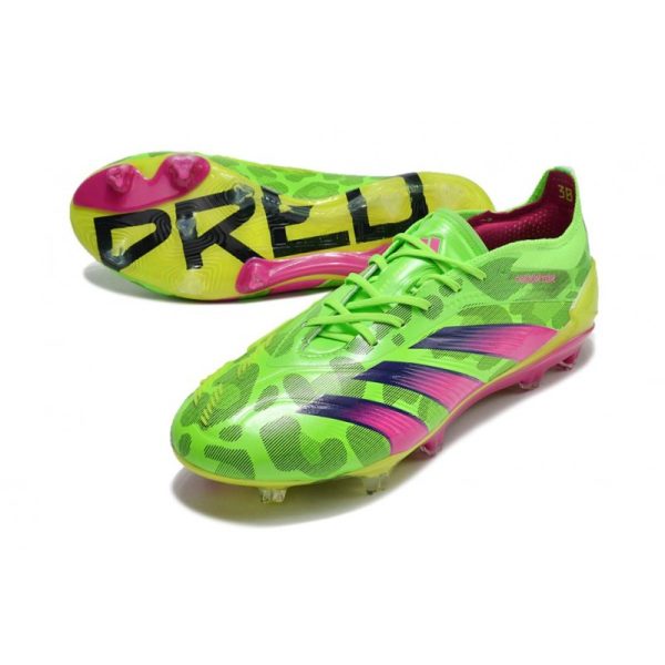 adidas Predator Elite FG Chaussure Vert Solaire Equipe Jaune Choc Equipe Citron Lucide