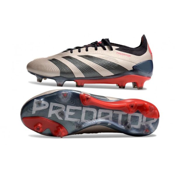 adidas Predator Elite FG Platin Métallique Noir Aurore Carbone
