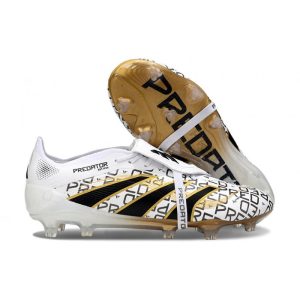 Chaussures de foot adidas Predator Elite FT 25 FG Blanc Noir Or Mét