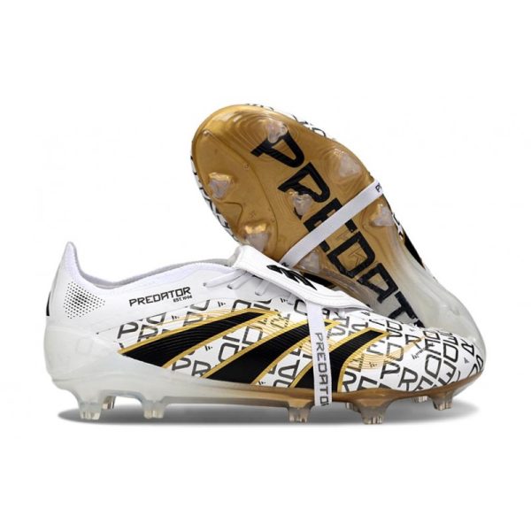 Chaussures de foot adidas Predator Elite FT 25 FG Blanc Noir Or Mét