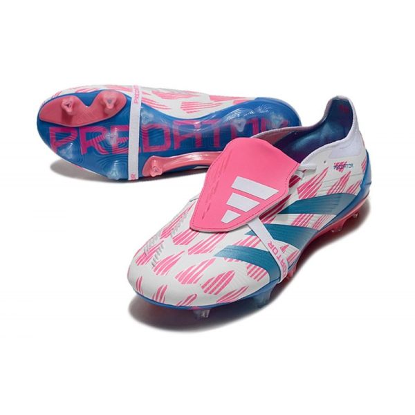 adidas Predator Elite FT FG Chaussures Blanc Ftwr Bleu Solaire Rose Solaire
