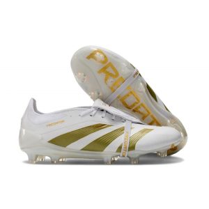 Chaussures de foot adidas Predator Elite FT FG Blanc Ftwr Or Métallique