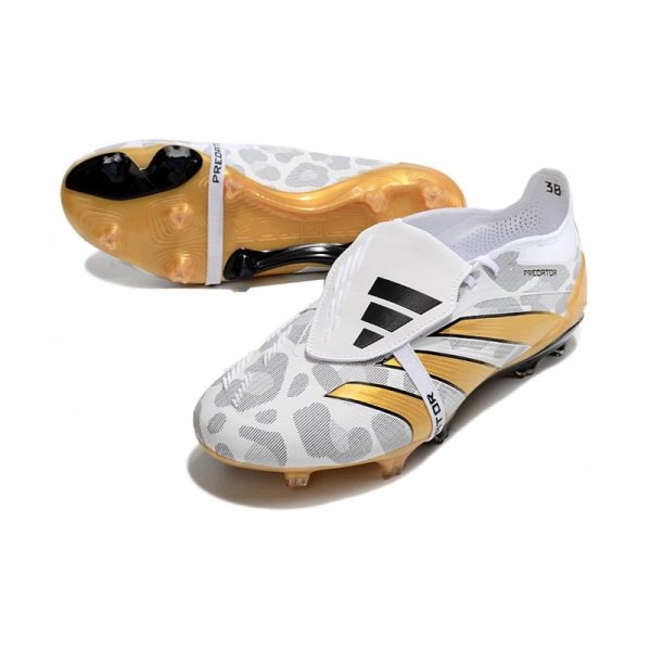adidas Predator Elite FT FG Chaussures Blanc Noir Or Mét