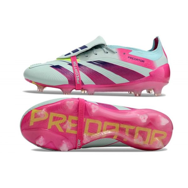 adidas Predator Elite FT FG Chaussures Bleu Très Pâle Rose Lucide Jaune Semi Solaire
