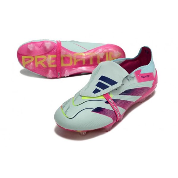 adidas Predator Elite FT FG Chaussures Bleu Très Pâle Rose Lucide Jaune Semi Solaire