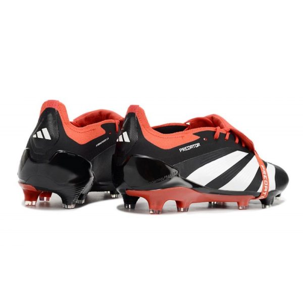 adidas Predator Elite FT FG Chaussures Noir Blanc Rouge Solaire