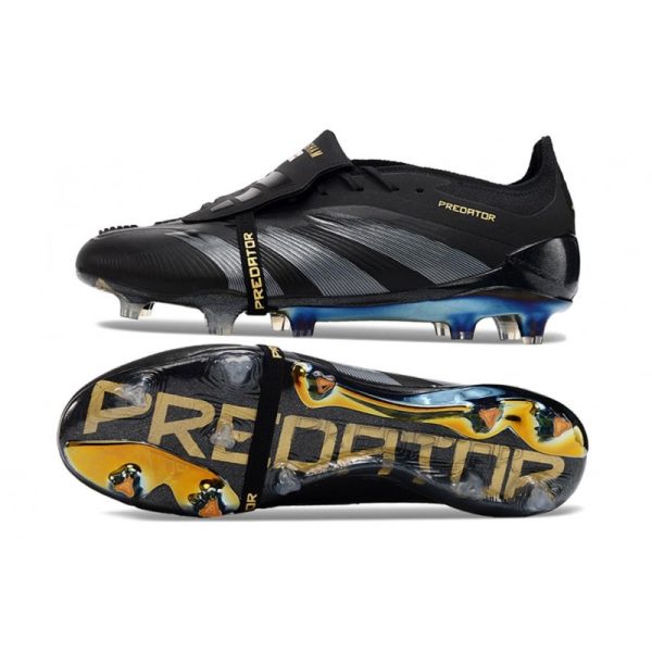 adidas Predator Elite FT FG Chaussures Noir Carbone Or Métallique