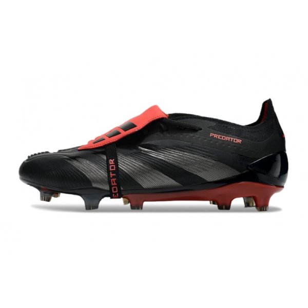 adidas Predator Elite FT FG Chaussures Noir Gris Quatre Rouge Lucide