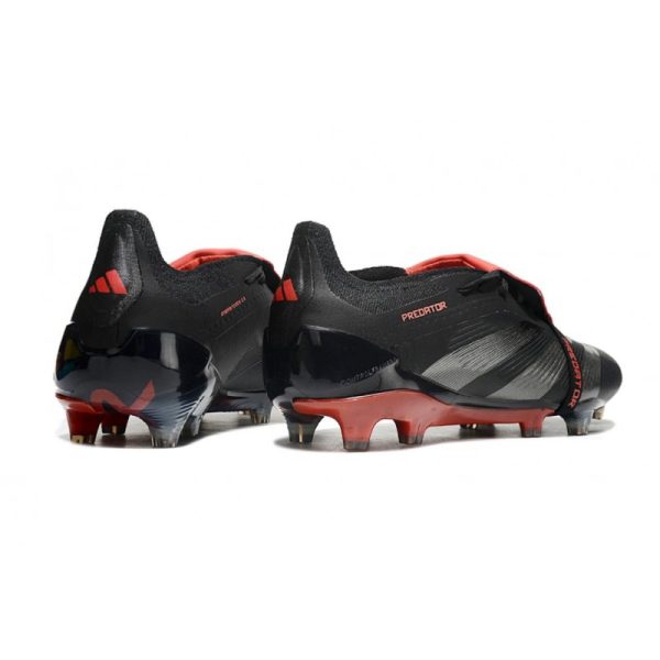 adidas Predator Elite FT FG Chaussures Noir Gris Quatre Rouge Lucide