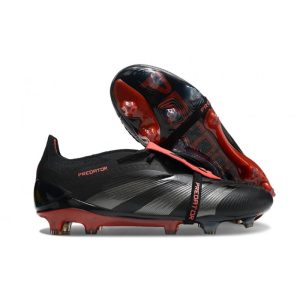 adidas Predator Elite FT FG Chaussures Noir Gris Quatre Rouge Lucide