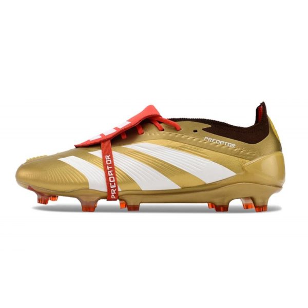 adidas Predator Elite FT FG Chaussures Or Blanc Rouge