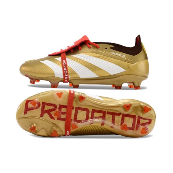 adidas Predator Elite FT FG Chaussures Or Blanc Rouge