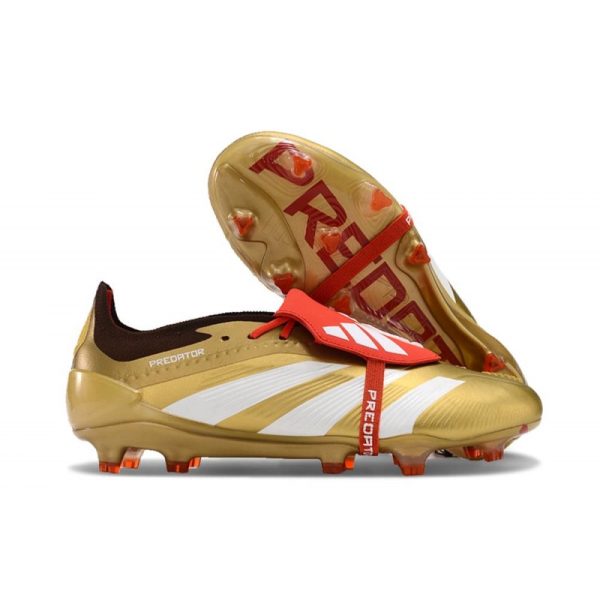 Chaussures de foot adidas Predator Elite FT FG Or Blanc Rouge