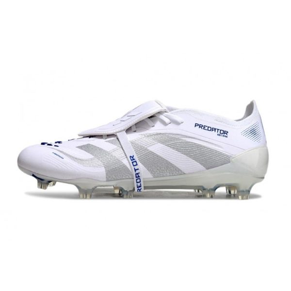 adidas Predator Elite Foldover Tongue FG Blanc Argent Métallique Royal Vif