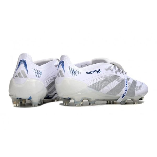 adidas Predator Elite Foldover Tongue FG Blanc Argent Métallique Royal Vif