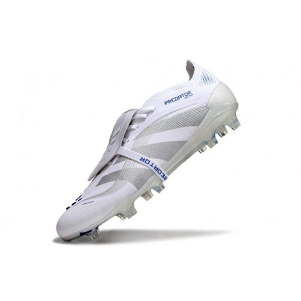 adidas Predator Elite Foldover Tongue FG Blanc Argent Métallique Royal Vif