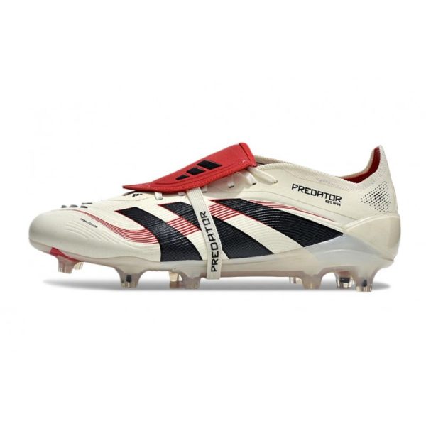 adidas Predator Elite Foldover Tongue FG Blanc Cassé Noir Rubis Pur