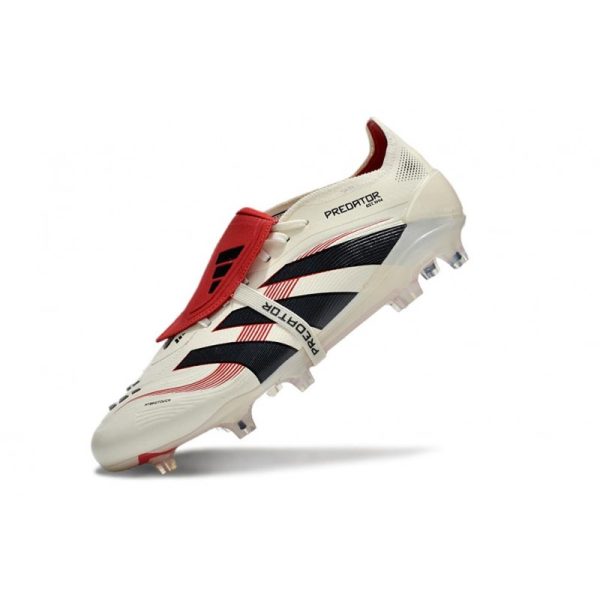 adidas Predator Elite Foldover Tongue FG Blanc Cassé Noir Rubis Pur