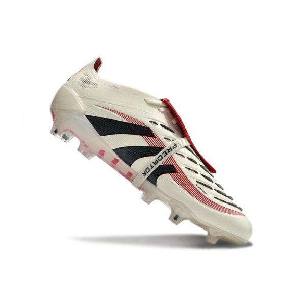 adidas Predator Elite Foldover Tongue FG Blanc Cassé Noir Rubis Pur