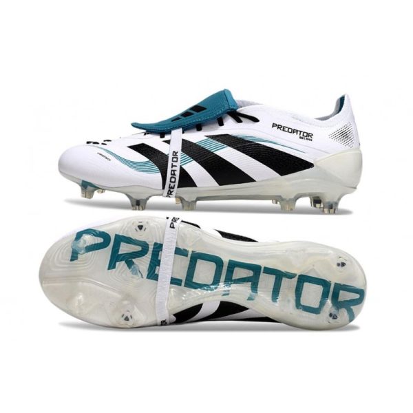 adidas Predator Elite Foldover Tongue FG Blanc Noir Bleu