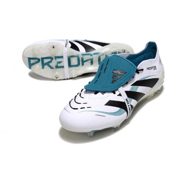 adidas Predator Elite Foldover Tongue FG Blanc Noir Bleu