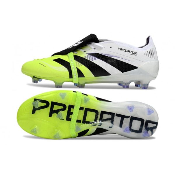 adidas Predator Elite Foldover Tongue FG Blanc Noir Citron Lucid
