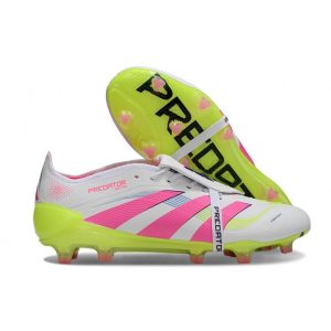 adidas Predator Elite Foldover Tongue FG Blanc Rose Lucide Citron Lucide