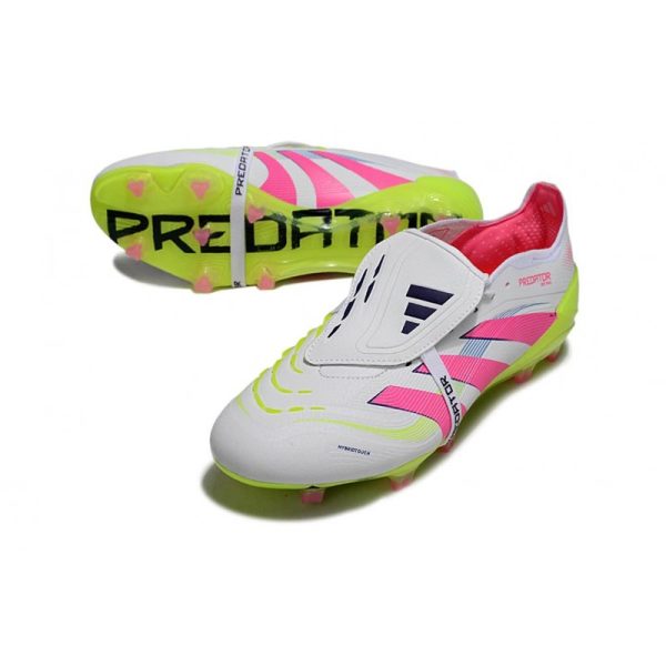 adidas Predator Elite Foldover Tongue FG Blanc Rose Lucide Citron Lucide