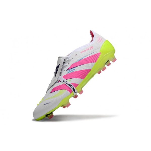 adidas Predator Elite Foldover Tongue FG Blanc Rose Lucide Citron Lucide