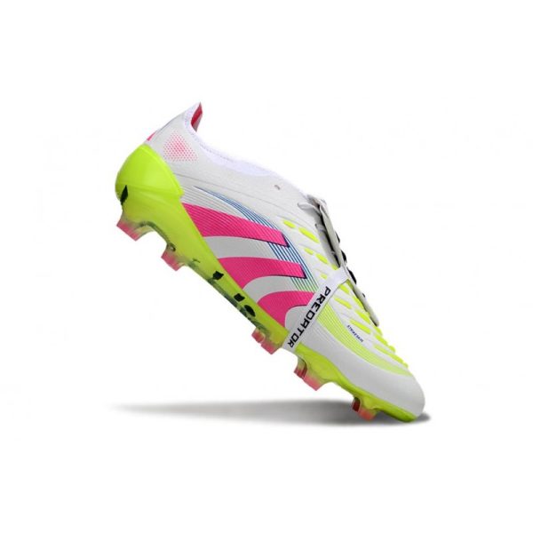 adidas Predator Elite Foldover Tongue FG Blanc Rose Lucide Citron Lucide
