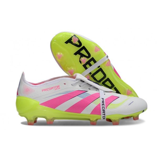 adidas Predator Elite Foldover Tongue FG Blanc Rose Lucide Citron Lucide