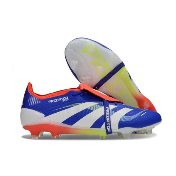 Chaussures de foot adidas Predator Elite Foldover Tongue FG Bleu Rouge Blanc