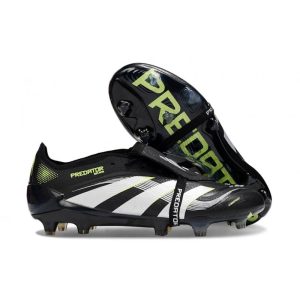 Chaussures de foot adidas Predator Elite Foldover Tongue FG Noir Blanc
