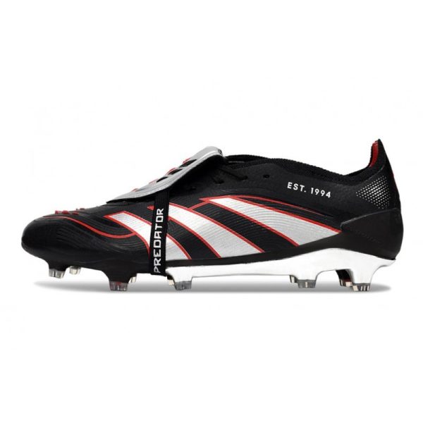 adidas Predator Elite Foldover Tongue FG Noir Blanc Rouge
