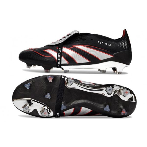 adidas Predator Elite Foldover Tongue FG Noir Blanc Rouge