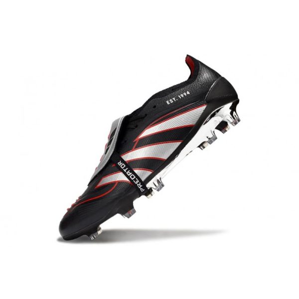 adidas Predator Elite Foldover Tongue FG Noir Blanc Rouge