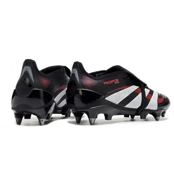 adidas Predator Elite Foldover Tongue FG Noir Gris Quatre Rouge Lucide