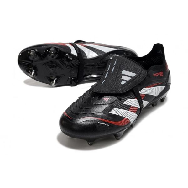adidas Predator Elite Foldover Tongue FG Noir Gris Quatre Rouge Lucide