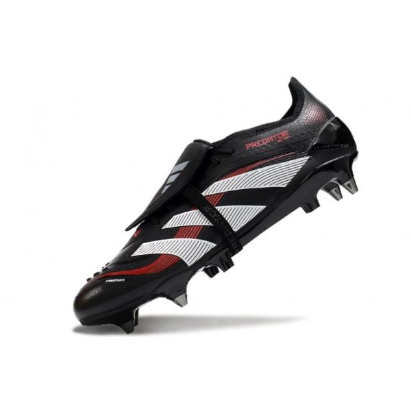 adidas Predator Elite Foldover Tongue FG Noir Gris Quatre Rouge Lucide