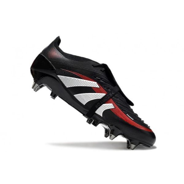 adidas Predator Elite Foldover Tongue FG Noir Gris Quatre Rouge Lucide