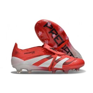 adidas Predator Elite Foldover Tongue FG Rouge Lucide Blanc Noir
