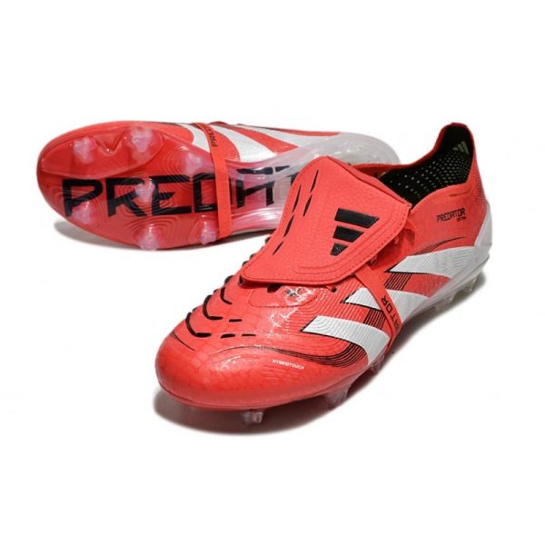 adidas Predator Elite Foldover Tongue FG Rouge Lucide Blanc Noir